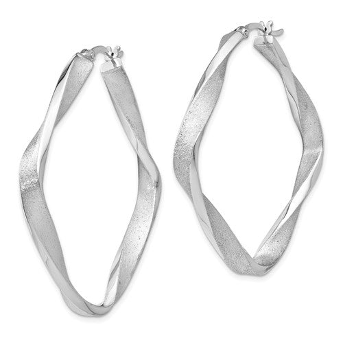 Leslie's Sterling Silver Radiant Essence Twisted Hoop Earrings