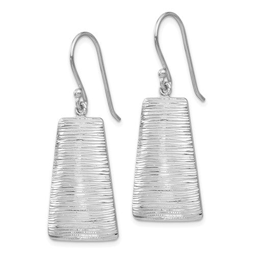 Leslie's Sterling Silver Radiant Essence Shepherd Hook Earrings