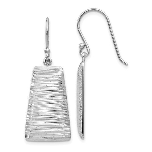 Leslie's Sterling Silver Radiant Essence Shepherd Hook Earrings