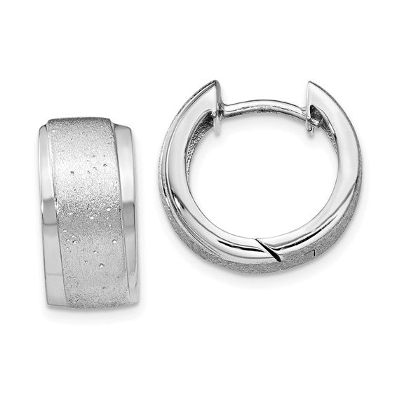 Leslie's Sterling Silver Radiant Essence Hoop Earrings