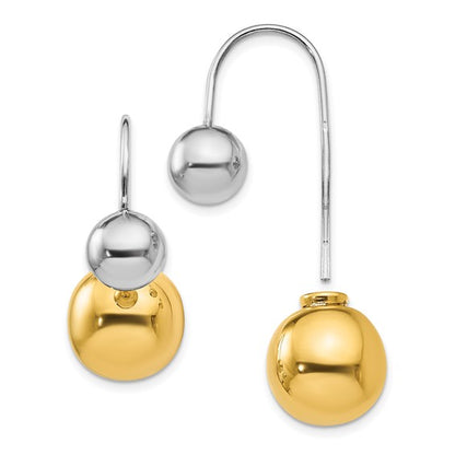 Leslie's Sterling Silver and Gold-tone Dangle Earrings