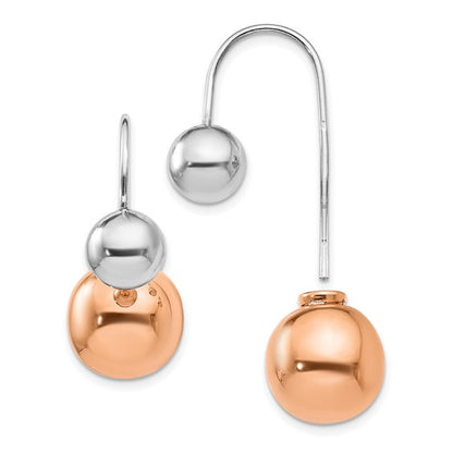 Leslie's Sterling Silver and Rose-tone Dangle Earrings