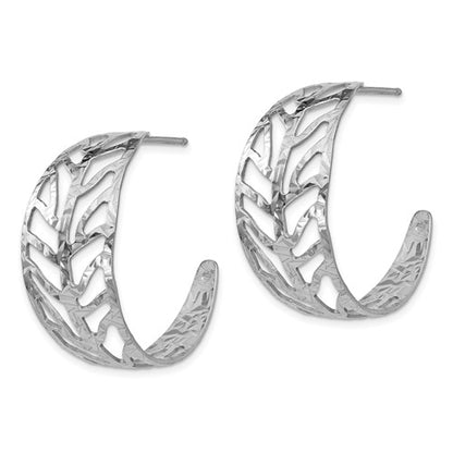 Leslie's SS Rhodium-plated Fancy Earrings