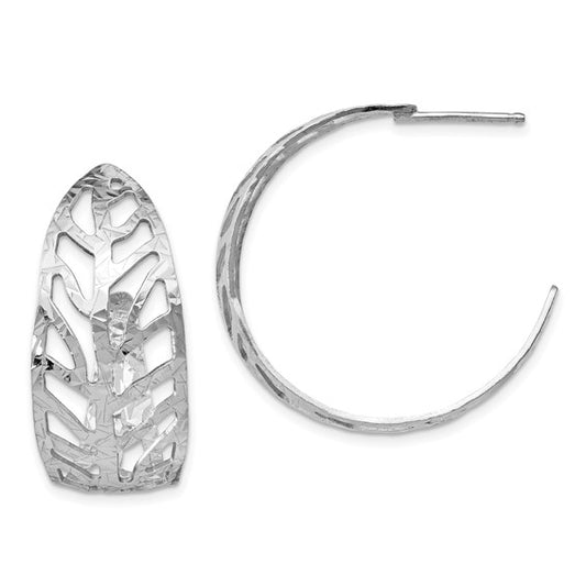 Leslie's SS Rhodium-plated Fancy Earrings