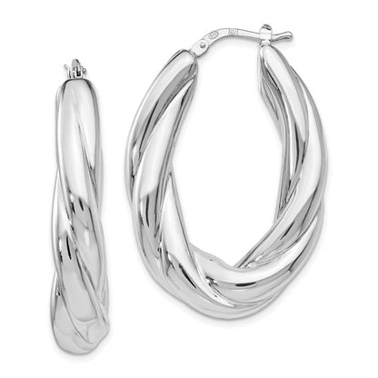 Leslie's Sterling Silver Polished Hoop Earrings