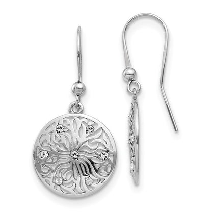 Leslie's Sterling Silver Polished CZ Dangle Earrings