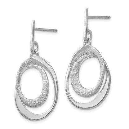 Leslie's Sterling Silver Radiant Essence Textured Post Dangle Earrings