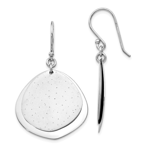 Leslie's SS Rhodium-plated Radiant Essence Polished Earrings