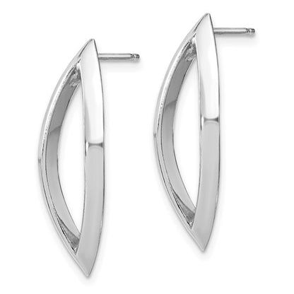 Leslie's Sterling Silver Rhodium-plated Polished Earrings