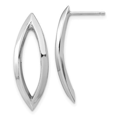 Leslie's Sterling Silver Rhodium-plated Polished Earrings