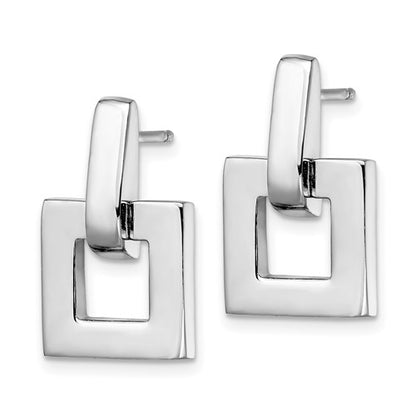 Leslie's Sterling Silver Rhodium-pl Post Dangle Earrings