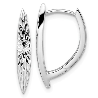 Leslie's Sterling Silver Rhod-plated D/C Hoop Earrings