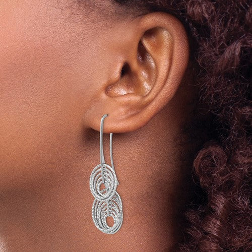 Leslie's Sterling Silver Laser-cut Dangle Earrings