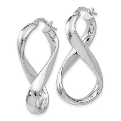 Leslie's Sterling Silver Polished Twisted Hoop Earrings