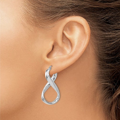 Leslie's Sterling Silver Polished Twisted Hoop Earrings