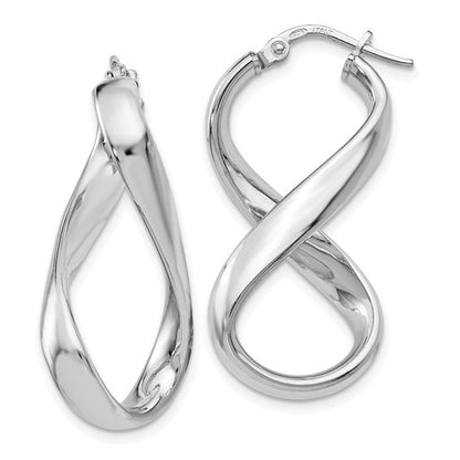 Leslie's Sterling Silver Polished Twisted Hoop Earrings