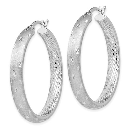 Leslie's Sterling Silver Rhodium In/Out D/C Earrings