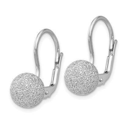 Leslie's SS Radiant Essence Rhodium-plated Leverback Earrings