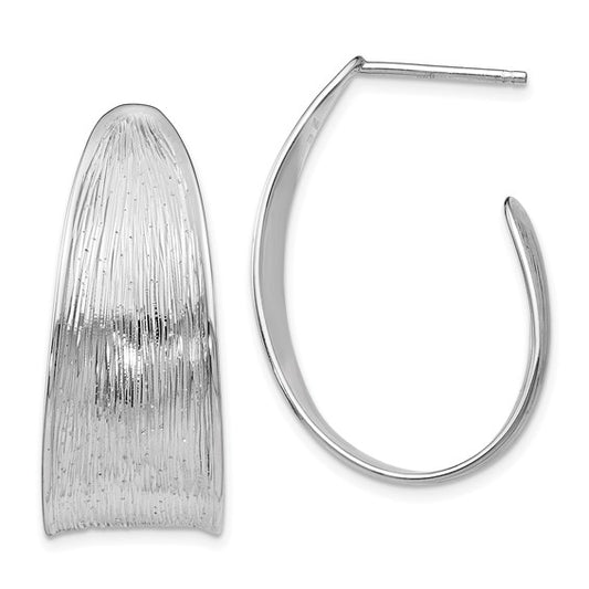 Leslie's Sterling Silver Polished and Textured Earrings