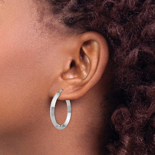 Leslie's Sterling Silver Polished Hoop Earrings