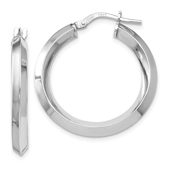 Leslie's Sterling Silver Polished Hoop Earrings