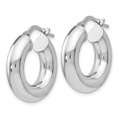 Leslie's Sterling Silver Polished Hoop Earrings