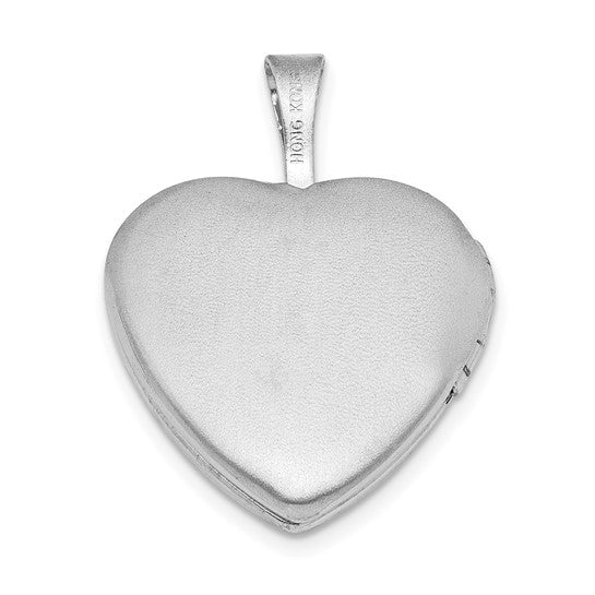 Sterling Silver Rhodium-plated Infinity Hearts 16mm Heart Locket