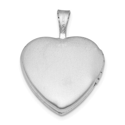 Sterling Silver Rh-plated YOU ARE MY SUNSHINE 16mm Heart Locket