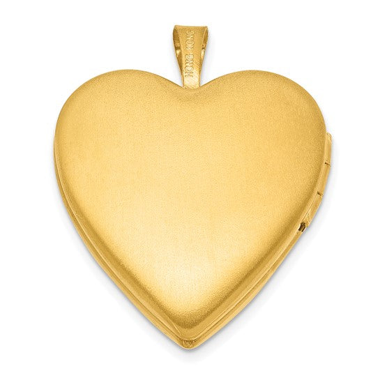 1/20 Gold Filled Polished and Satin 20mm Heart Locket