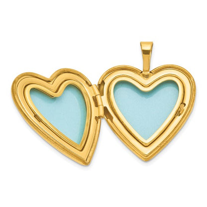 1/20 Gold Filled Polished and Satin 20mm Heart Locket