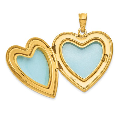 1/20 Gold Filled Polished and Satin 24mm Heart Locket