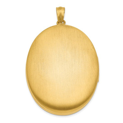 1/20 Gold Filled 34mm Enameled Flower Oval Locket