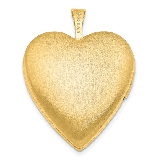 Sterling Silver Gold-plated Diamond Star 20mm Heart Locket
