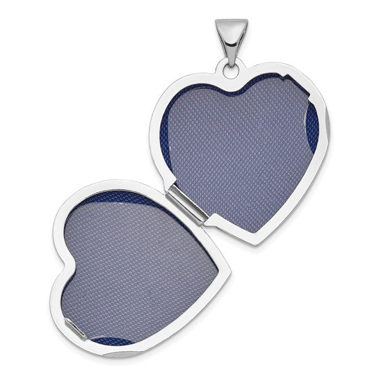 Sterling Silver Rhodium-plated Heart Locket