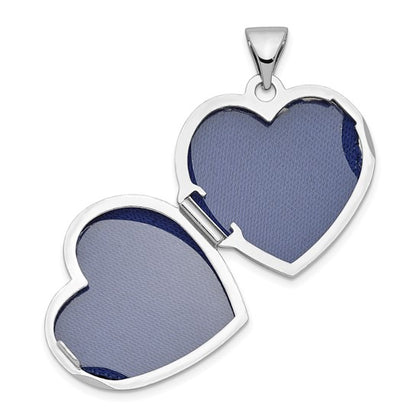 Sterling Silver Rhodium-plated Heart Locket