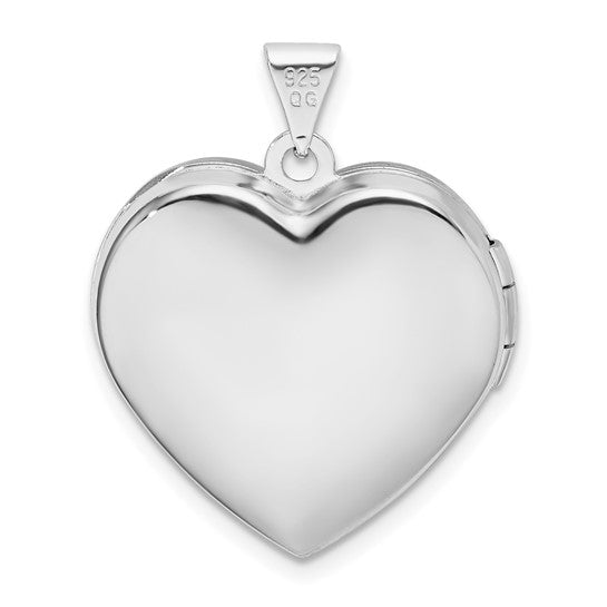 Sterling Silver Rhodium-plated with Gold-plating Heart Locket