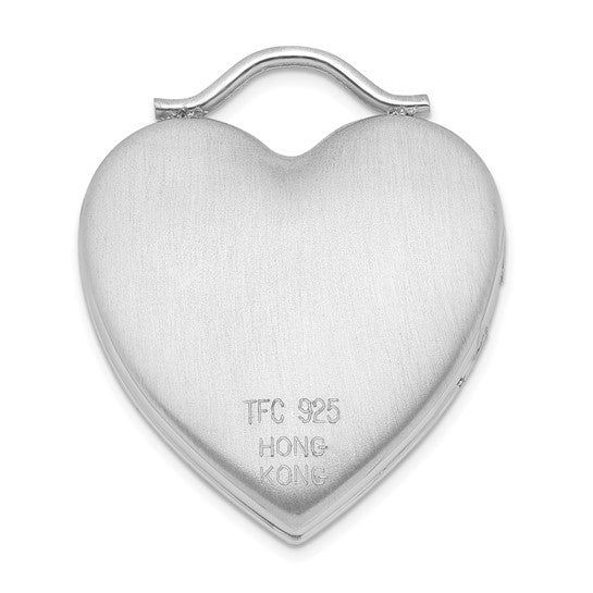 Sterling Silver Rhodium-plated Always On My Mind Forever In My Heart Locket