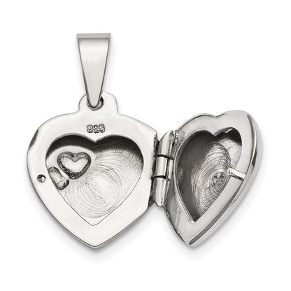 Sterling Silver Polished 13mm Heart Locket