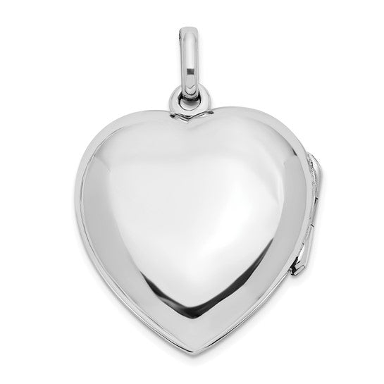 Sterling Silver Polished and Antiqued Filigree Floral Top 22mm Heart Locket
