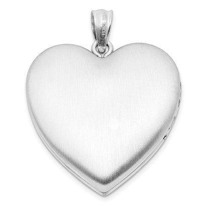 Sterling Silver Rhod-plated Forever in My Heart Ash Holder Heart Locket