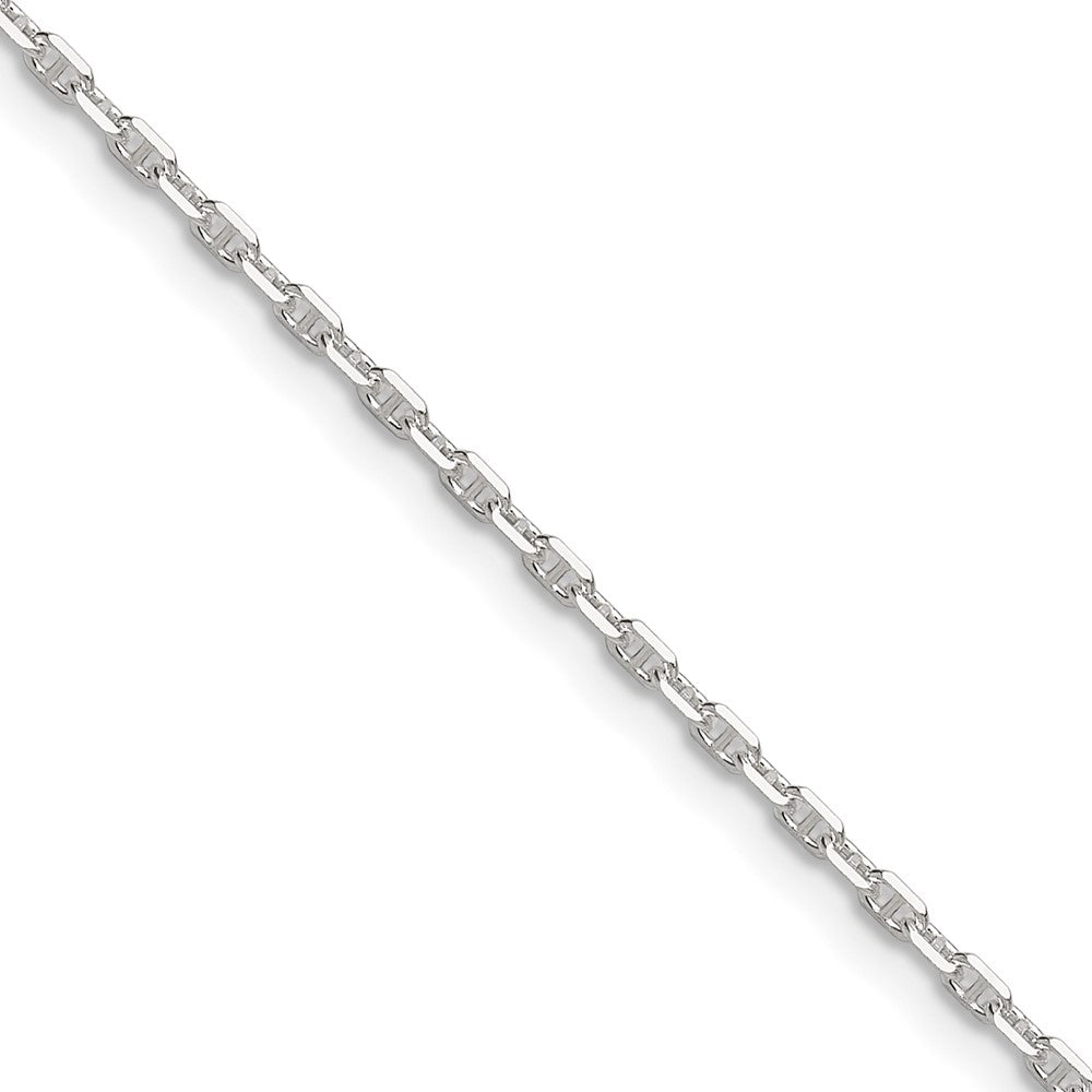 Sterling Silver Polished and D/C 1.75mm Mariner Link Chain