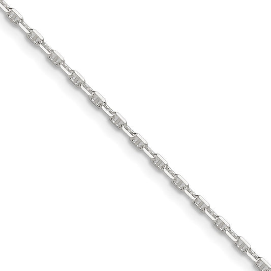 Sterling Silver Polished and D/C 1.75mm Mariner Link Chain