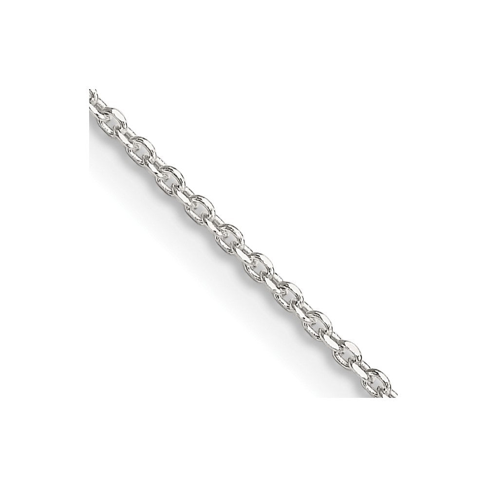 Sterling Silver 1.25mm Diamond-cut Forzantine Cable Chain w/2in ext.