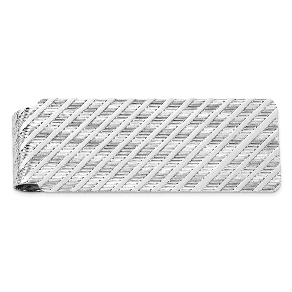 Sterling Silver Rhodium-plated Money Clip