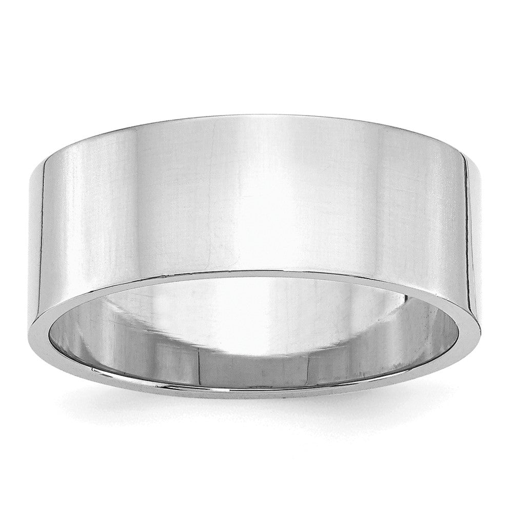 Sterling Silver Rhodium-plated 8mm Flat Size 11.5 Band