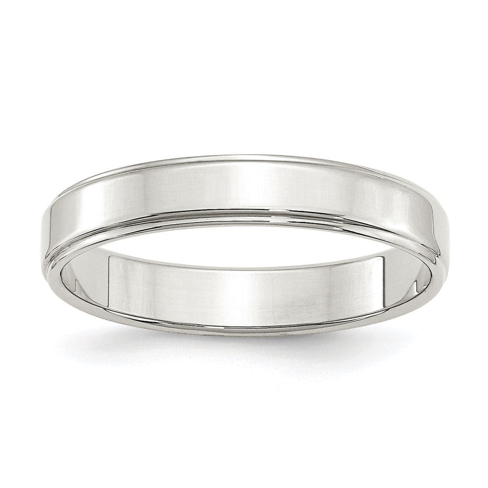 Sterling Silver 4mm Flat w/ Step Edge Size 13 Band