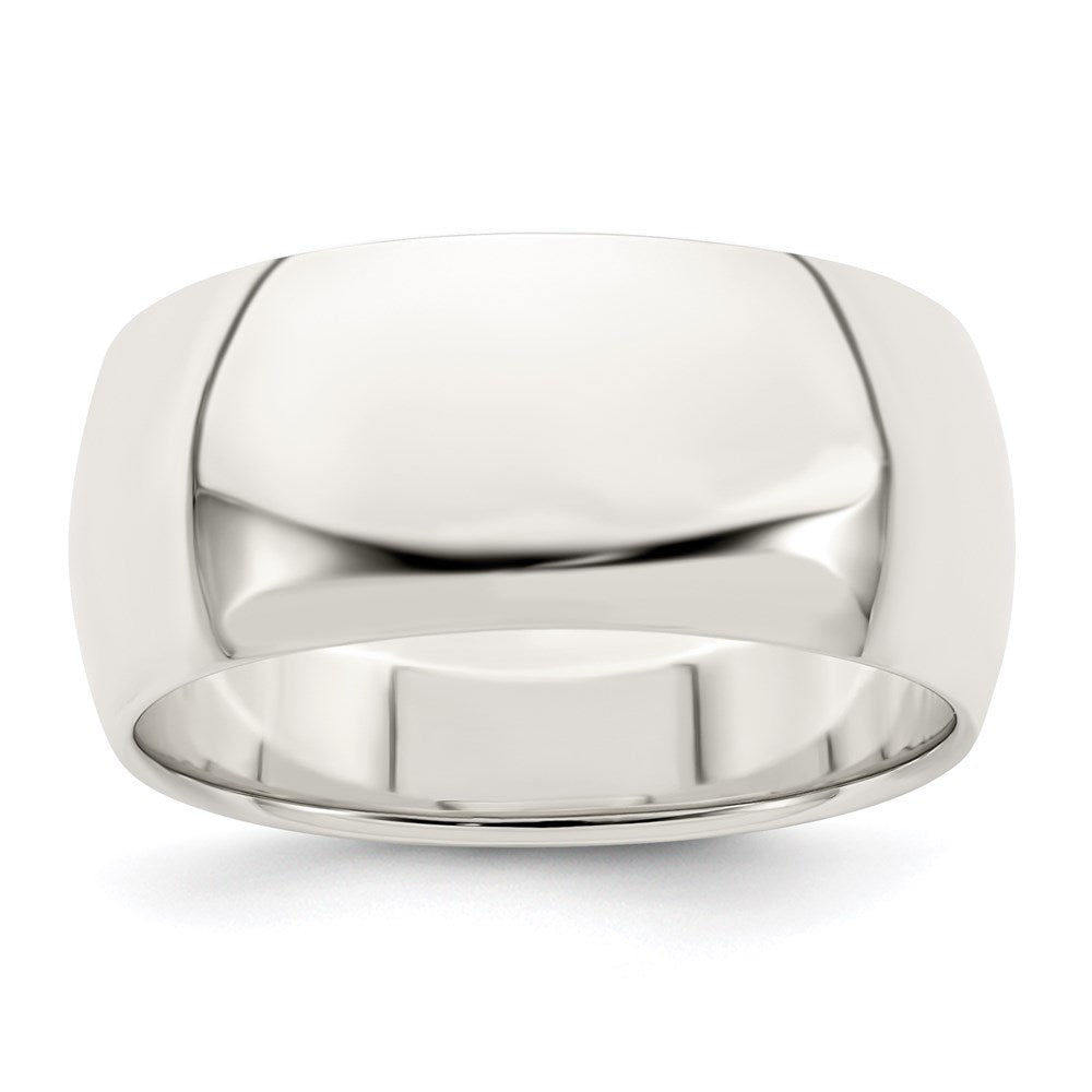 Sterling Silver 9mm Half-Round Size 10.5 Band