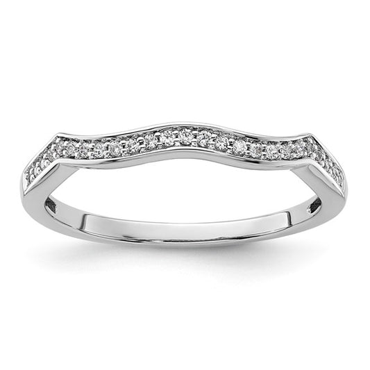 14k White Gold Diamond Polished Halo and Criss Cross Engagement Ring