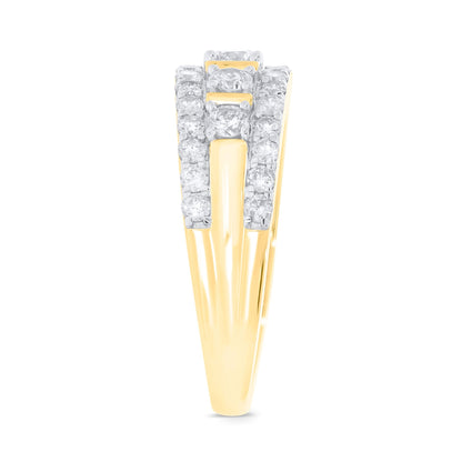 10K YELLOW GOLD 1.25 CARAT REAL DIAMOND ENGAGEMENT RING WEDDING RING BRIDAL BAND