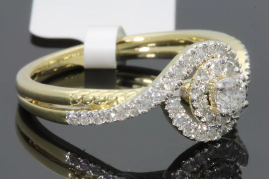 10K YELLOW GOLD .60 CARAT WOMEN DIAMOND ENGAGEMENT RING WEDDING BRIDAL